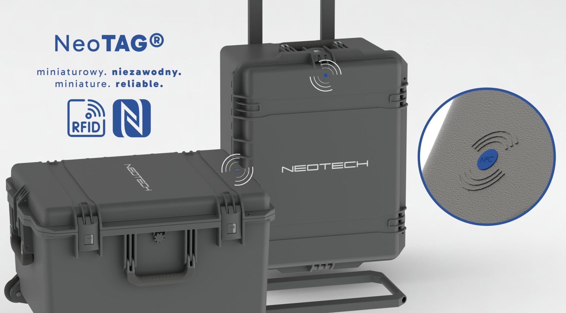 NeoTAG - Miniature RFID - tool identification, access control, calibration, logistics, precision, automation. Industry 4.0. Miniature tags for industrial tools. Ideal for identification, calibration, access control and logistics. High resistance, quick assembly. www.neotech.pl