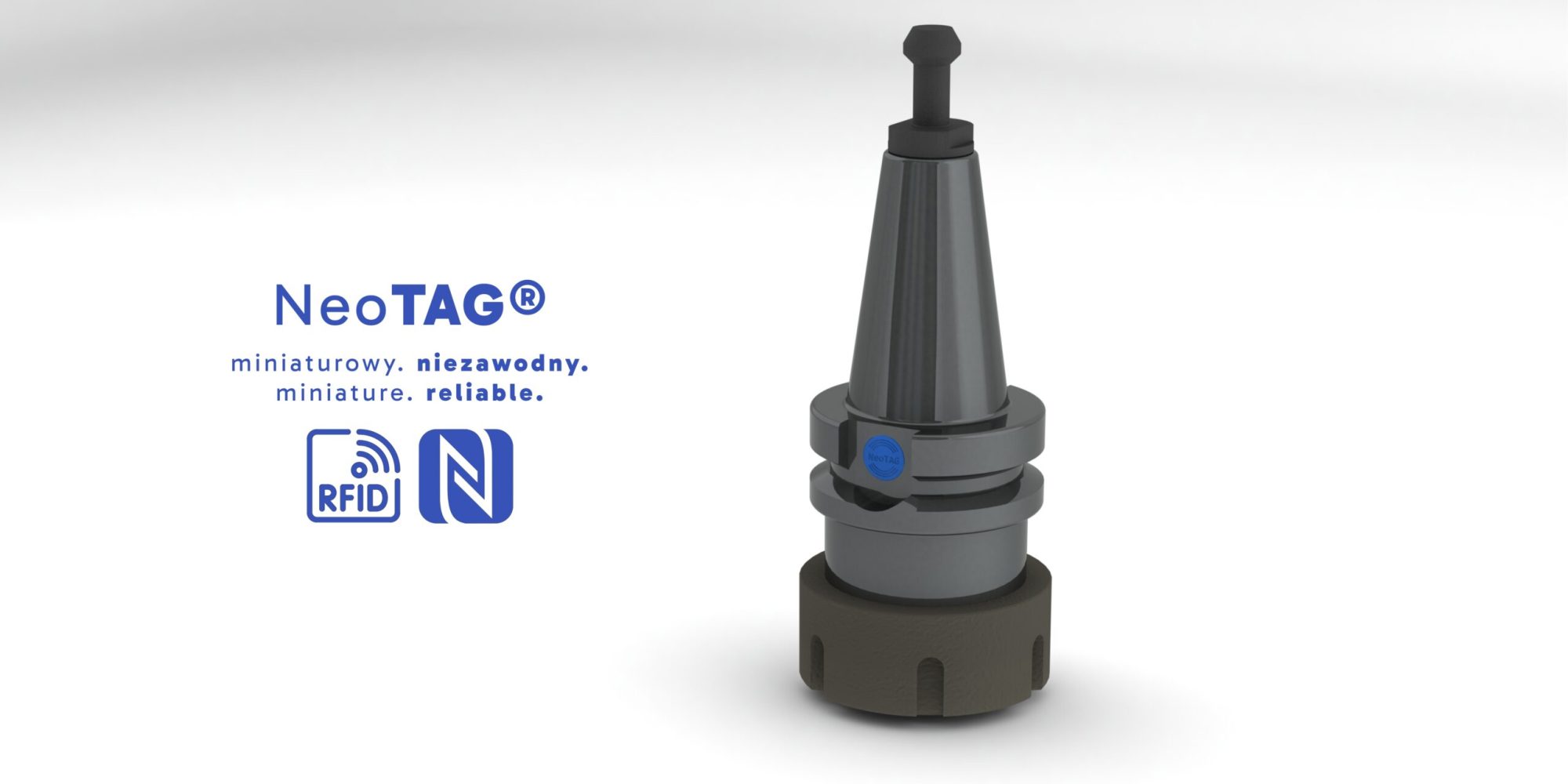 NeoTAG - Miniature RFID - tool identification, access control, calibration, logistics, precision, automation. Industry 4.0. Miniature tags for industrial tools. Ideal for identification, calibration, access control and logistics. High resistance, quick assembly. www.neotech.pl