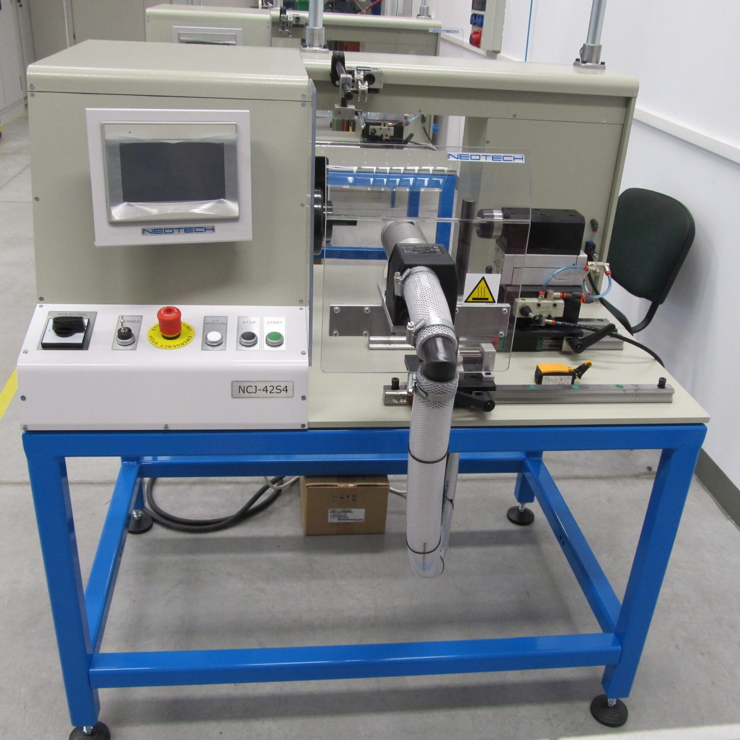 NEOTECH Machines, Robots, Automation, Industrial Robotization, Devices, Modernization, Winders. Winding Inductive Elements, Coils, Chokes, Transformers, RFID, Antennas. cobots, www.neotech.pl | NCJ-42 single spindle winder