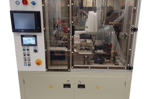 SPR-01 - Automated quality control machine for ferrite core inspection, selection, and packaging with a vision system and a SCARA industrial robot. Inspection | NEOTECH